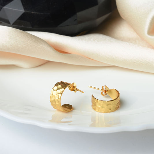 Golden Fusion Hoops Earrings For Women