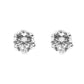 Ontique 925 Silver Solitaire White Studs Earrings For Women