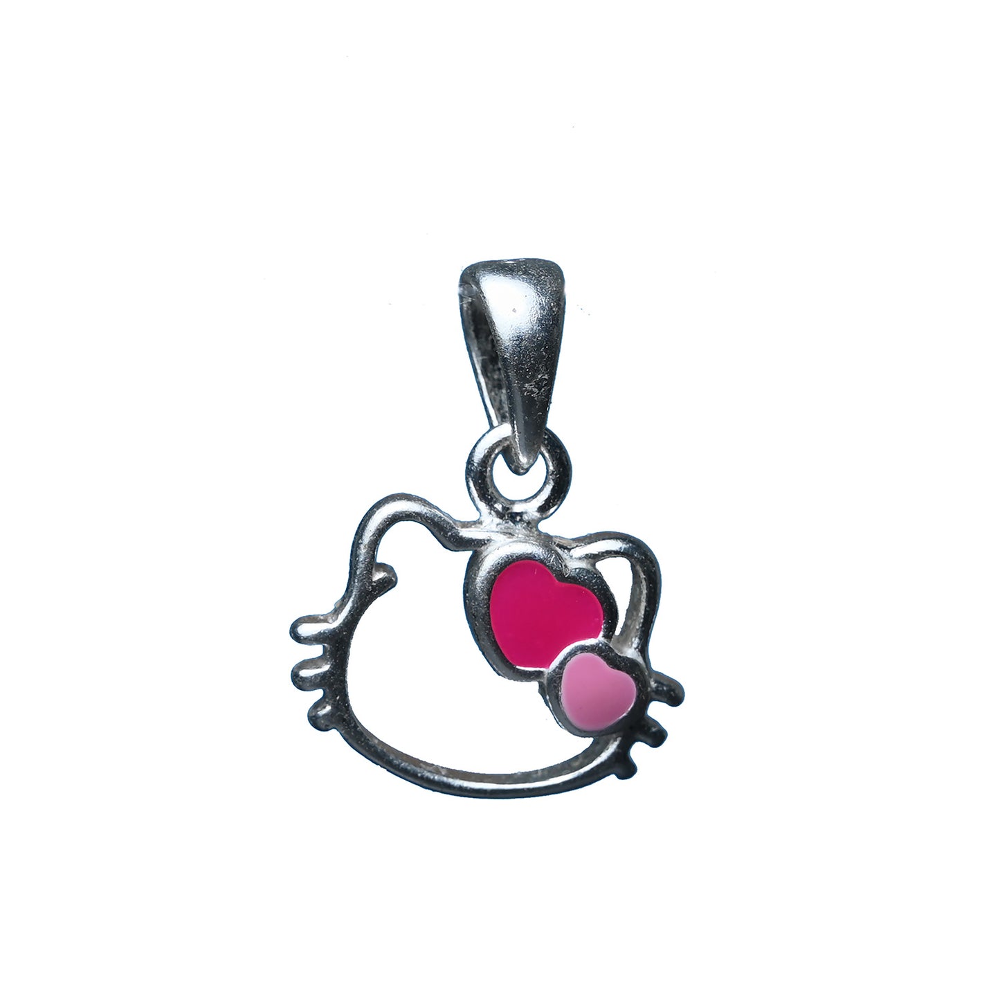Ontique 925 Silver Cat Shaped Pendant For Kids