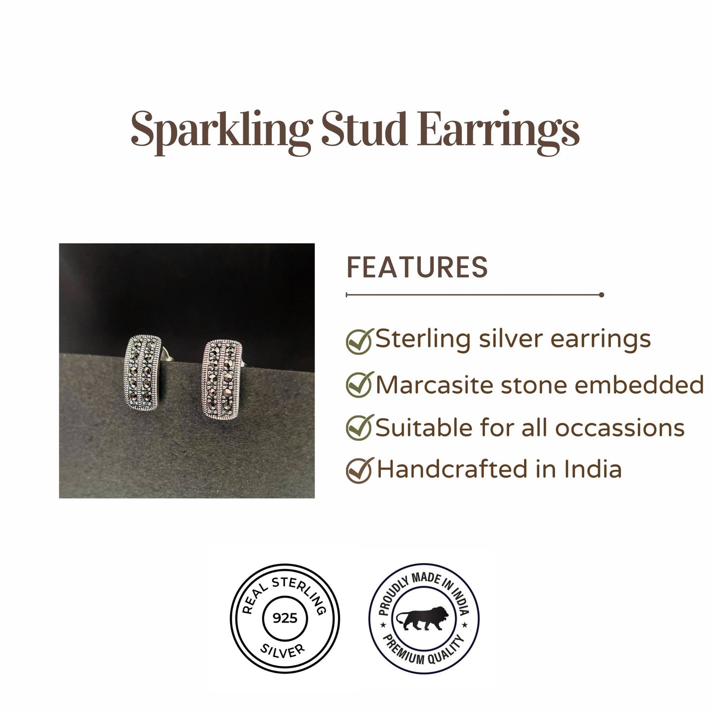 Sparkling Stud Earrings