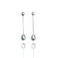 Contemporary Pearl Drop Earrings