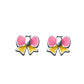 Ontique 925 Silver Bow Shaped Studs Earrings For Kids