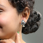Load image into Gallery viewer, nidra-oxidised-silver-earrings