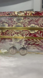 Load and play video in Gallery viewer, trishla-oxidised-silver-earrings