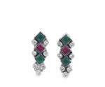 Load image into Gallery viewer, spark-charm-silver-post-earrings