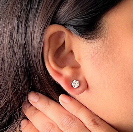 Crystalline Swarovski Diamond Stud Earrings