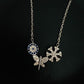 Sliver Chain with Flower, Butterfly Pendant Jewellery