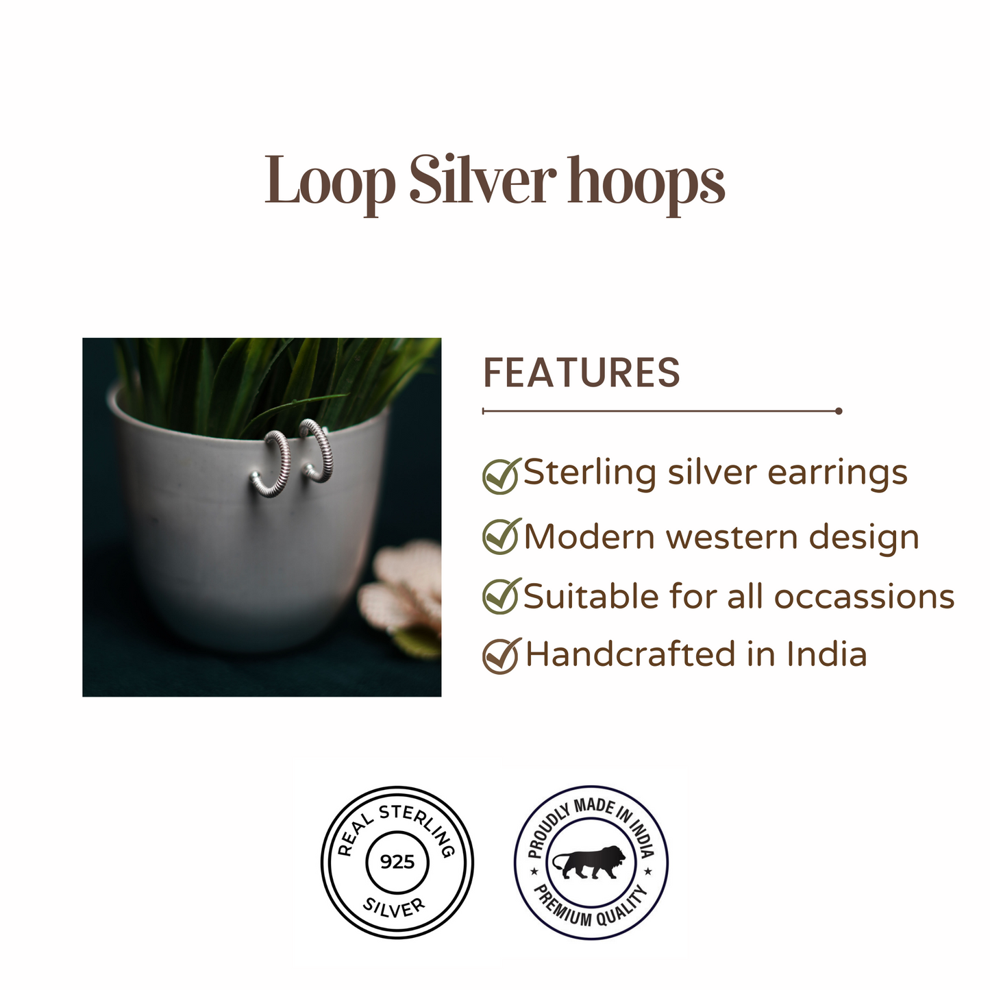 Loop Silver Hoop Earrings