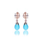 Turquoise Delight rose gold Floral Earrings