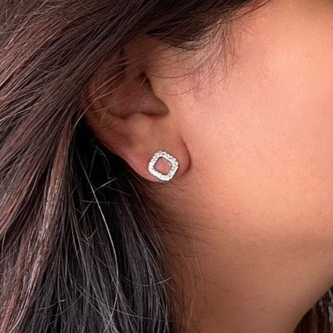 Rom com diamond Stud Earrings