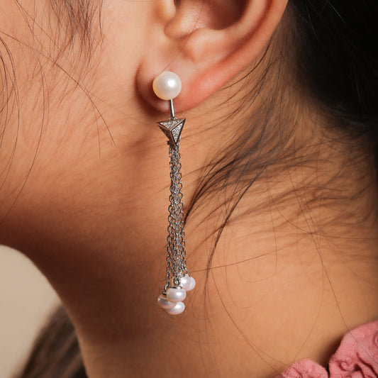 Dangling Pearls Misty Fall Earrings