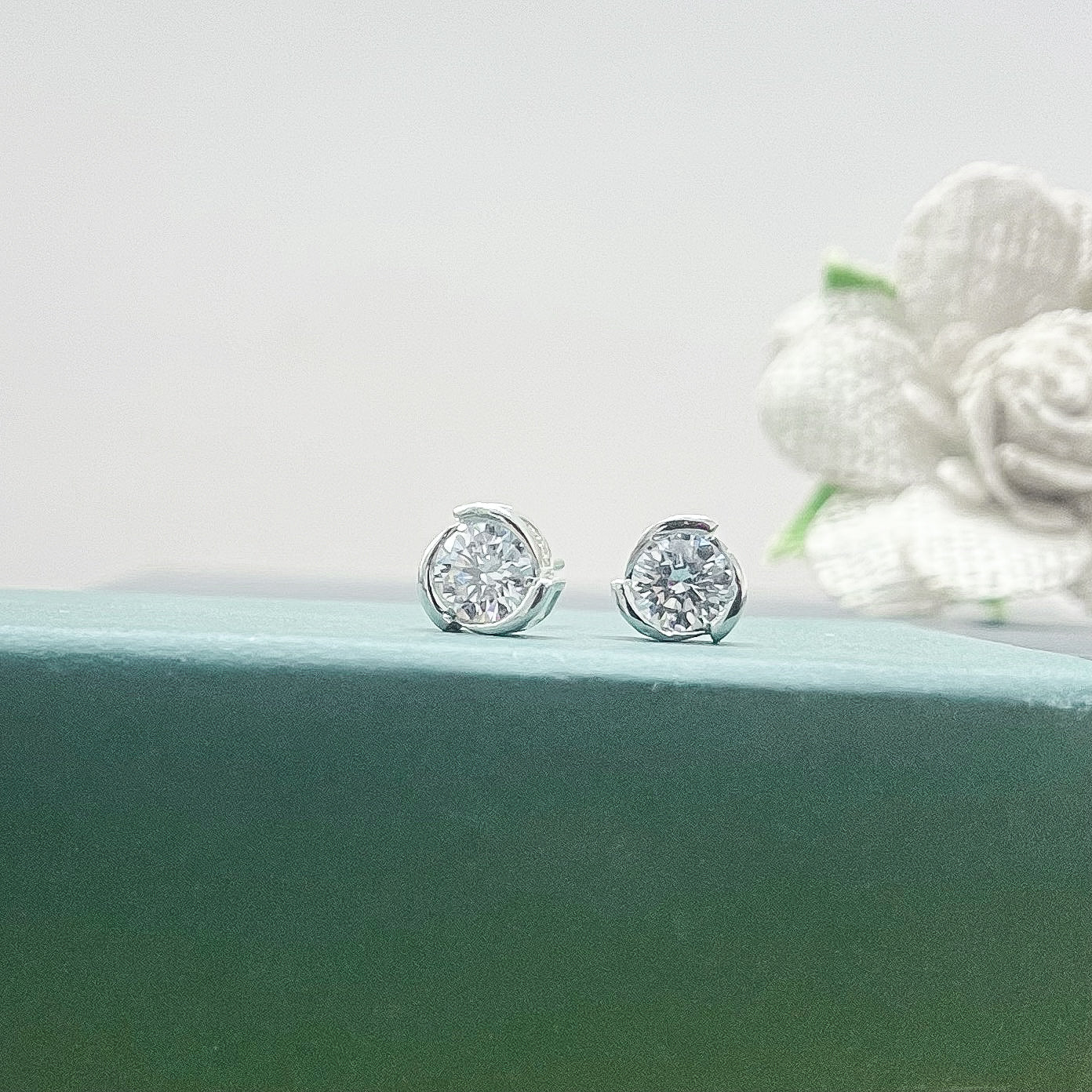 Whirlwind Swarovski Diamond Stud Earrings