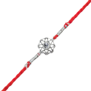 Sliver Aura Flower Rakhi