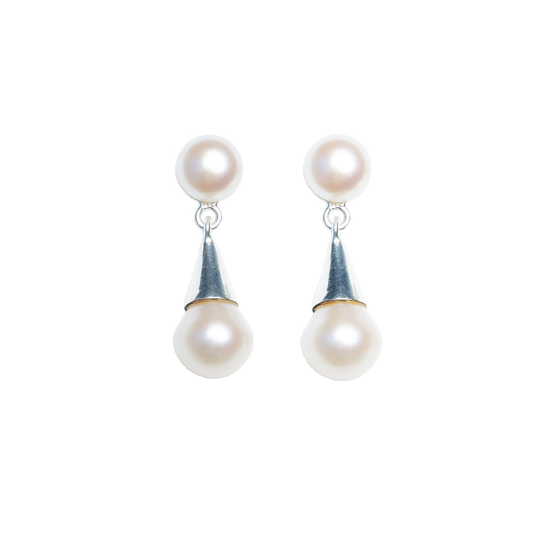 Pearl Drop Thread Earrings for Women