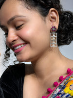 Load image into Gallery viewer, Megh Mala Silver Oxidised Earrings
