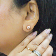 Globe 1 micron gold plated silver earrings