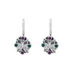 Load image into Gallery viewer, Aquamarine Array Silver Stud Earrings
