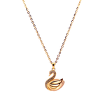 Load image into Gallery viewer, Radiant Swan Golden Sterling Silver Pendant Chain
