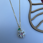 Load image into Gallery viewer, Jasmine Drop Golden Sterling Silver Pendant Chain
