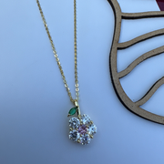 Jasmine Drop Golden Sterling Silver Pendant Chain