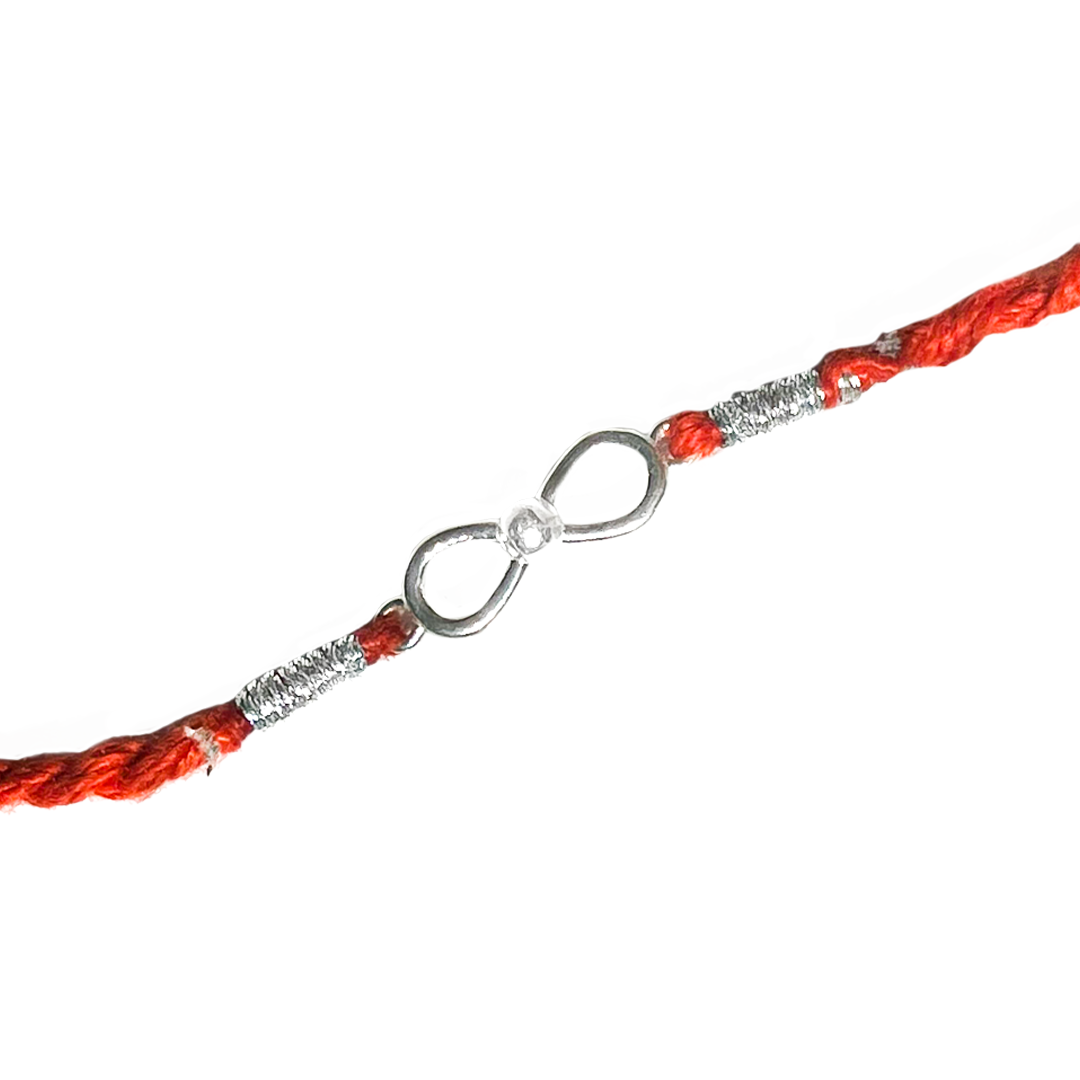 Silver infinity loop Rakhi