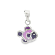 Ontique 925 Silver Fish Shaped Pendant For Kids