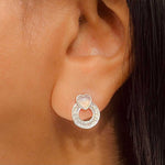 Load image into Gallery viewer, Chic heart Silver stud earrings
