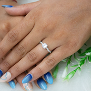 Glint Solitaire Sterling Silver Adjustable Ring