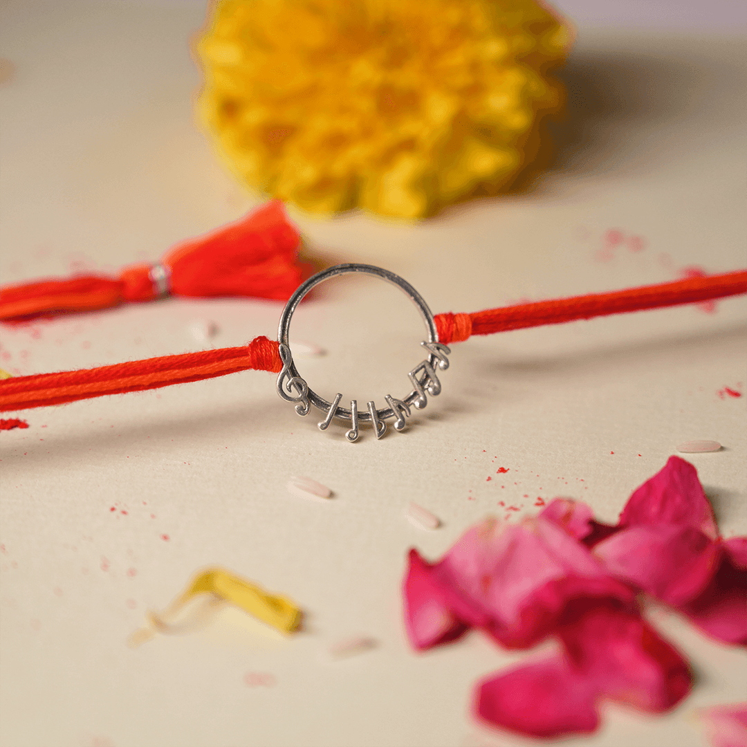 Silver Music Rakhi