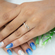 Eclipse Sterling Silver Adjustable Ring