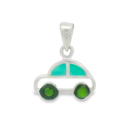 Ontique 925 Silver Car Shaped Pendant For Kids