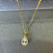 Mystic Drop Golden Sterling Silver Pendant Chain