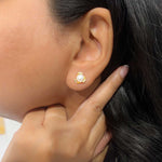 Load image into Gallery viewer, Moonstone Silver stud earrings
