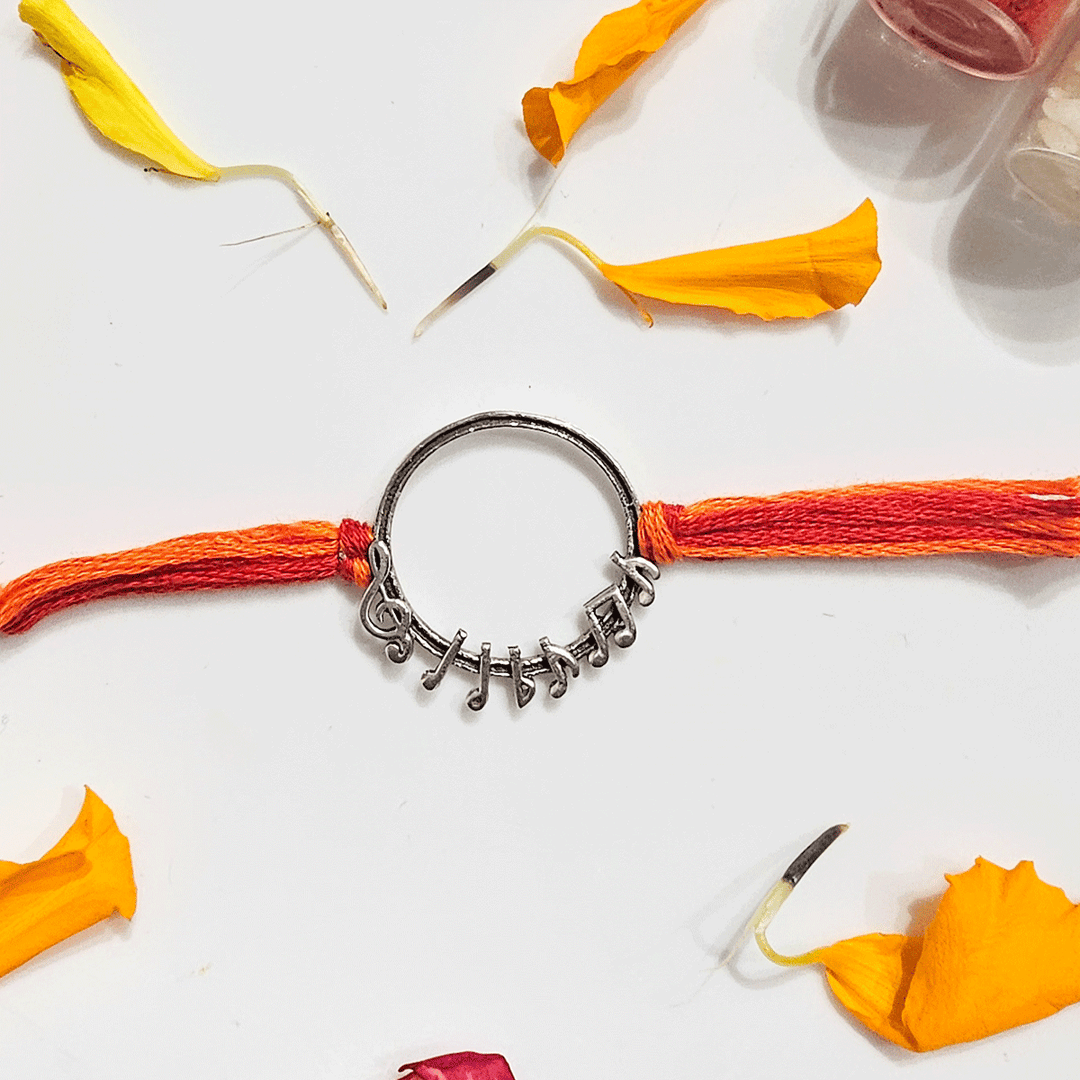 Silver Music Rakhi