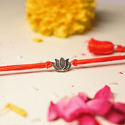 Silver Lotus Rakhi