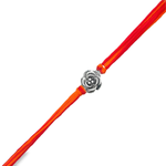 Load image into Gallery viewer, Silver Rose Flower Rakhi
