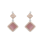 Load image into Gallery viewer, Pink Diamond MOP Silver Earrings
