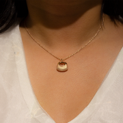 Ziva 18K Gold Plated Sterling Silver Pendant Chain Necklace