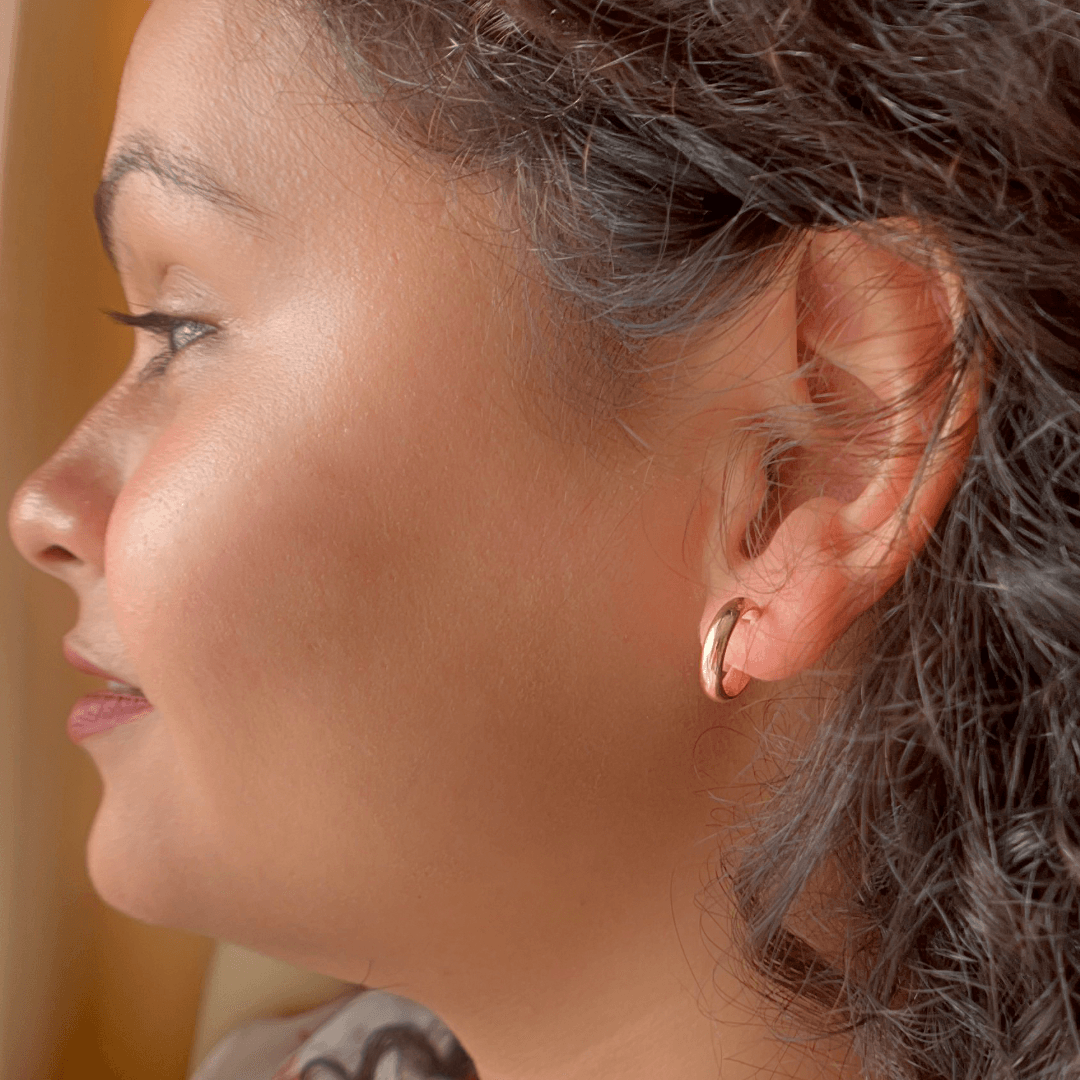 Golden Essence Hoops Earrings