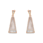 Load image into Gallery viewer, Rose Gold Crystal Glow MOP Silver Earrings
