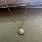 Load image into Gallery viewer, Diamond Drop  Golden Sterling Silver Pendant Chain
