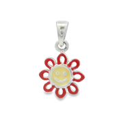 Ontique 925 Silver Flower Shaped Pendant For Kids