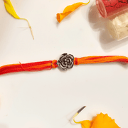 Silver Rose Flower Rakhi