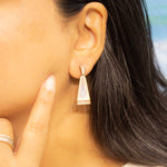 Load image into Gallery viewer, Rose Gold Crystal Glow MOP Silver Earrings
