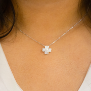 Opaline 925 Sterling Silver Chain Pendant Set