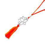 Load image into Gallery viewer, Silver Lotus Lumba Rakhi
