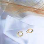 Load image into Gallery viewer, Golden Essence Hoops Earrings
