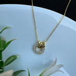 Load image into Gallery viewer, Gliding Swan Golden Sterling Silver Pendant Chain
