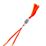 Load image into Gallery viewer, Silver Intricate Lotus Lumba Rakhi
