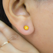 Jasmine 1 micron gold plated silver earrings